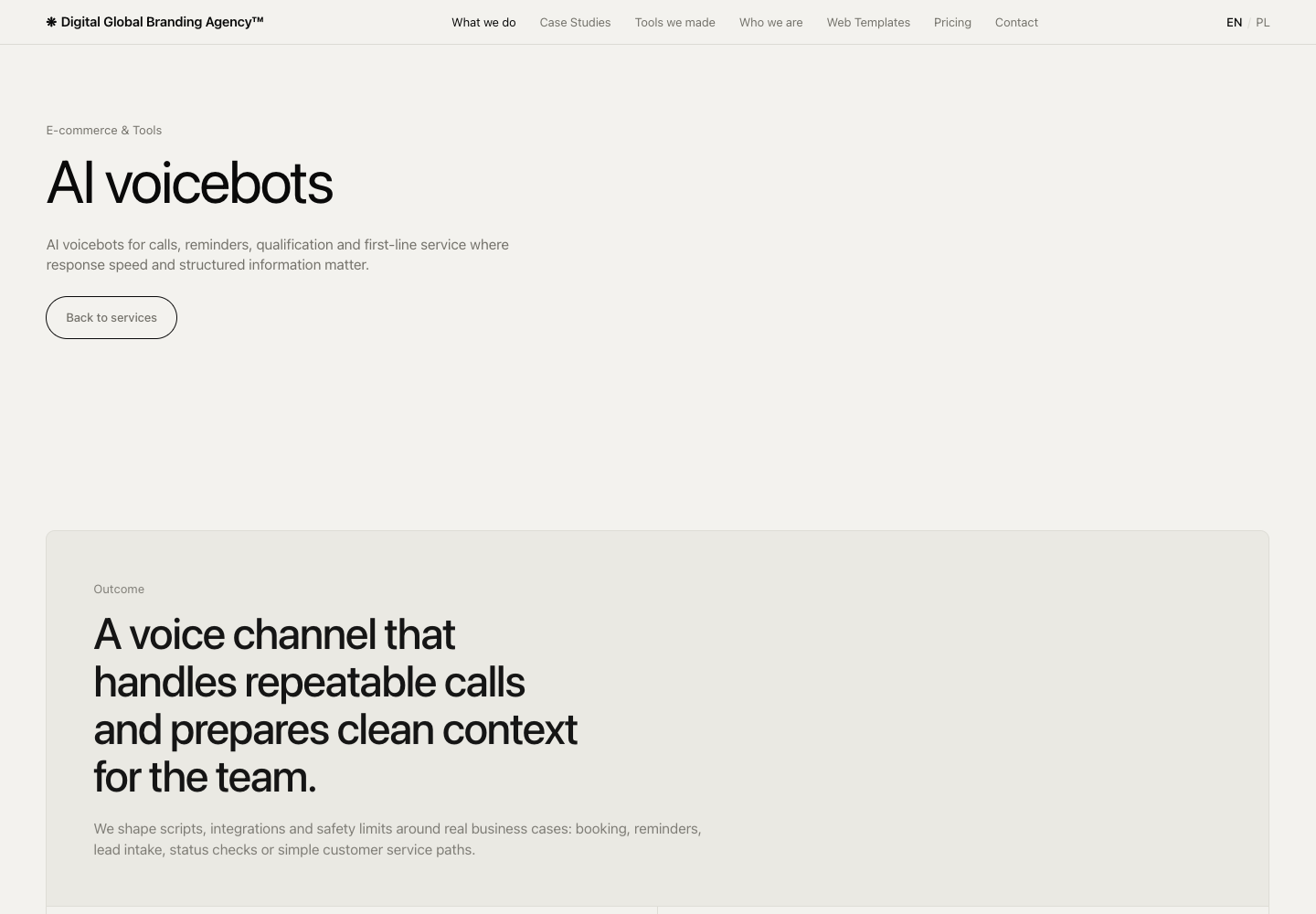 AI voicebot platform for companies across industries