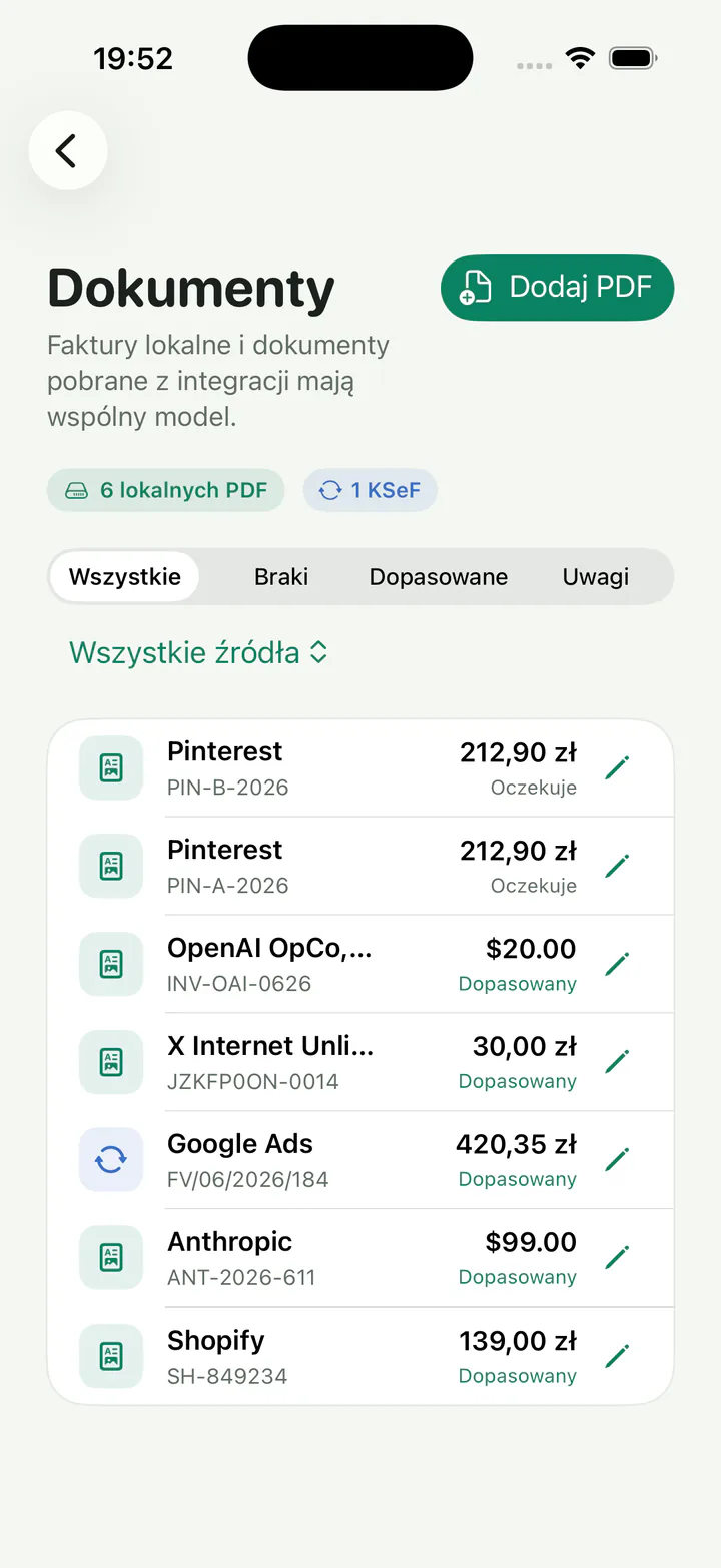 Payment and document matching platform for small businesses — Missing documents, exceptions and a clean accountant handoff 1